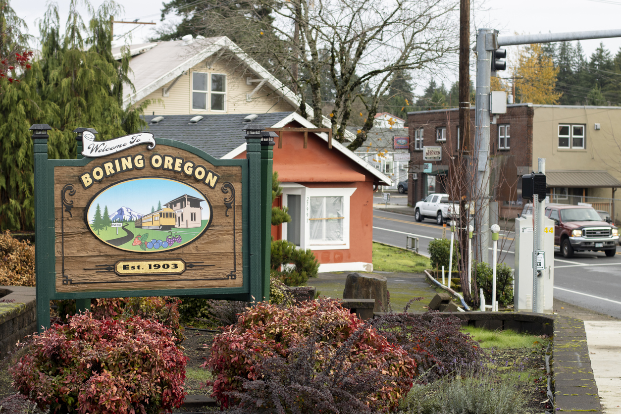 Downtown Boring, Oregon — Est. 1903